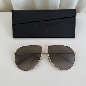 Christian‎ Dior Sunglasses Monsieur Havana and Gold Avaiator Glasses & Case